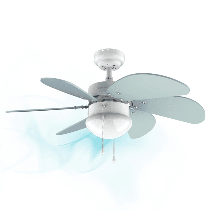 Cecotec EnerySilence Aero 3600 Vision Sky Ventilador de Techo con 6 Aspas y Lampara - 50W - Diametro de 92cm - 3 Velocidades - Aspas Reversibles - Mod 1