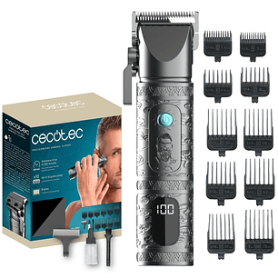 Cecotec Bamba PrecisionCare Samurai Clipper Cortapelos Inalambrico - Cortes Precisos con 10 Peines - Autonomia 200min - Palanca Ajustable - Protector 