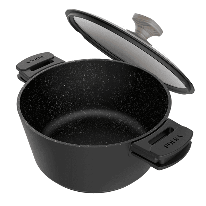 Cecotec Polka Excellence Olla de 28cm de Diametro - Aluminio Fundido - Teflon Antiadherente - Libre de PFOA - Compatible con Induccion - Fondo de 5mm  1
