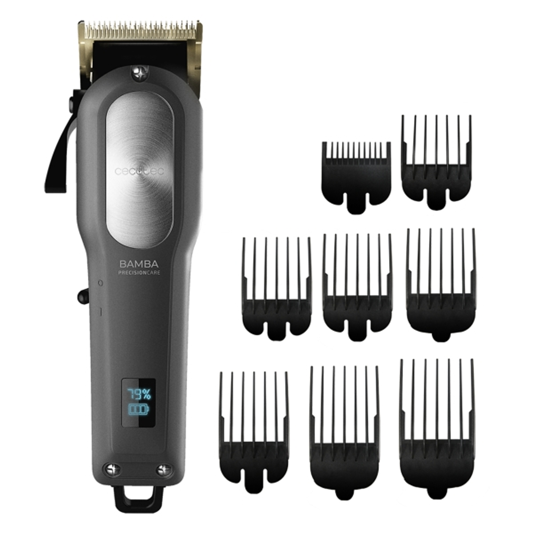 Cecotec Bamba PrecisionCare Proclipper Titanium Go Cortapelos Inalambrico - Cuchillas de Titanio - 2000mAh - Autonomia 2h - Uso con y sin Cable - 8 Pe 1
