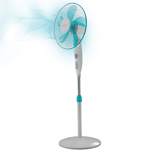 Cecotec EnergySilence 520 Power Ventilador de Pie con 5 Aspas - 50W - Diametro de 40cm - Temporizador 2h - 4 Velocidades - Oscilacion Automatica - Alt
