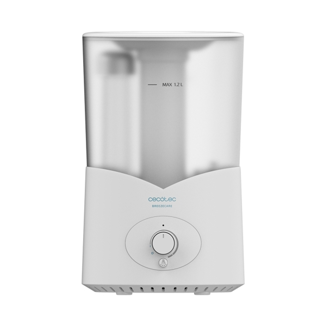 Cecotec BreezeCare 2000 Light Humidificador de Aire - 25W - Capacidad de 200ml/h - Deposito 1.2L - Cobertura hasta 30m2 - Control Manual - Salida de V 1