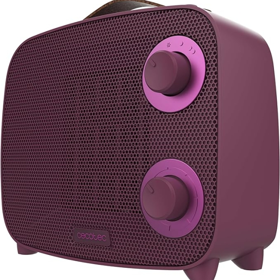 Cecotec ReadyWarm 1500 Ceramic Pink Aura Calefactor Ceramico - 1500W - Cobertura hasta 15 M² - Termostato Regulable - 3 Modos de Uso - Estilo Moderno  1