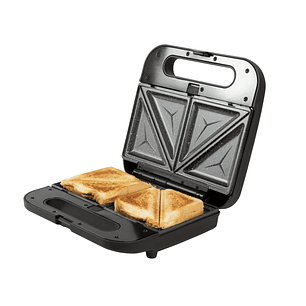 Cecotec Rock'nToast 1000 Sandwichera 3 en 1 - Potencia de 800W - Capacidad para 2 Sandwiches - Revestimiento Antiadherente - Placas Intercambiables - 