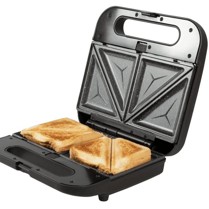 Cecotec Rock'nToast 1000 Sandwichera 3 en 1 - Potencia de 800W - Capacidad para 2 Sandwiches - Revestimiento Antiadherente - Placas Intercambiables -  1