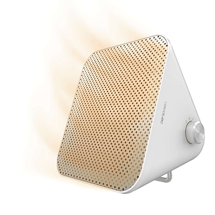 Cecotec ReadyWarm 1500 Max Ceramic Design Calefactor Ceramico de Sobremesa - 1500W - Termostato Regulable - 3 Modos de Funcionamiento - Seguridad Inte