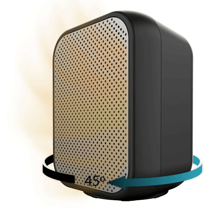 Cecotec ReadyWarm 1500 Max Ceramic Rotate Calefactor Ceramico de Sobremesa - Potencia de 1500W - Termoestato Ajustable - Calienta hasta 15m2 - Funcion 1