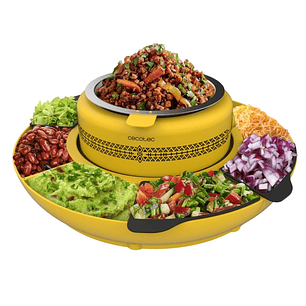 Cecotec Fun Taco Andale Maquina para Calentar Ingredientes para Tacos - 40W - Mantiene Calor - Organizador - Colorido y Divertido - Moldes de Silicona
