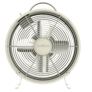 Cecotec EnergySilence 400 RetroDesk Ventilador de Sobremesa con 4 Aspas - 25W - Diametro de 20cm - 2 Velocidades - Elegante y Minimalista - Uso Sencil
