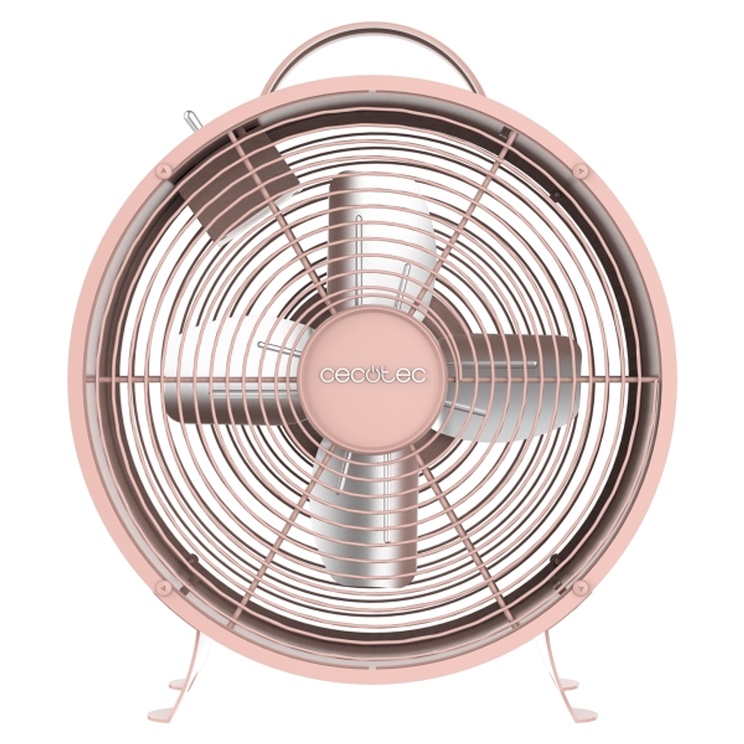 Cecotec EnergySilence 400 RetroDesk Ventilador de Sobremesa con 4 Aspas - 25W - Diametro de 20cm - 2 Velocidades - Elegante y Minimalista - Uso Sencil 1