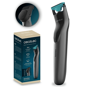 Cecotec Bamba PrecisionCare OneShave Afeitadora Recortadora 2 en 1 - Uso Inalambrico - Cuchillas de Acero Inoxidable - Peine Ajustable de 0.5 a 10mm -