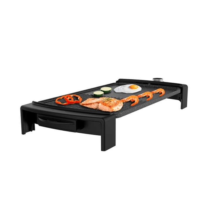 Cecotec Tasty and Grill 2500 RockWater MixGrill Plancha Electrica - 2150W - Antiadherente - Superficie Mixta - Termostato - Apto Lavavajillas - Bandej 1
