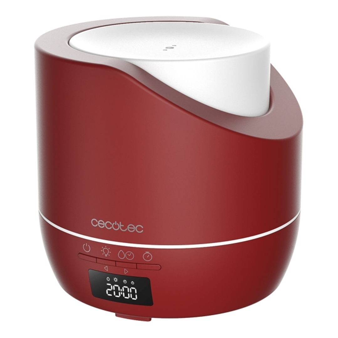 Cecotec PureAroma 500 Smart Garnet Humidificador de Aromaterapia - Capacidad 500ml - Pantalla LED - Temporizador 12h - 3 Modos de Vapor - Funcion Desp 1