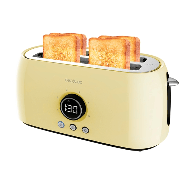Cecotec ClassicToast 15000 Tostadora de Doble Ranura Larga - 1500W - Capacidad para 4 Rebanadas - Ranura Ancha - 3 Funciones - Extra Elevacion - Autoc 1