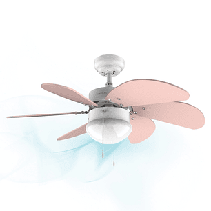 Cecotec EnerySilence Aero 3600 Vision Nude Ventilador de Techo con 6 Aspas Reversibles y Lampara - 50W - Diametro de 91cm - 3 Velocidades - Modo Invie