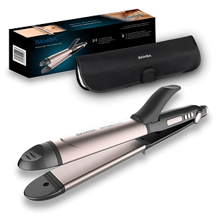 Cecotec Bamba RitualCare 1000 Ceramic Plancha de Pelo 2 en 1 - Alisa y Riza Cabello - Temperatura de 120 a 220°C - Funcion Autoapagado 60min - Estuche