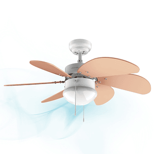 Cecotec EnerySilence Aero 3600 Vision Orange Ventilador de Techo con 6 Aspas Reversibles y Lampara - 50W - Diametro de 92cm - 3 Velocidades - Modo Inv