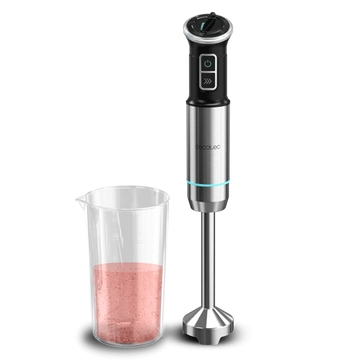 Cecotec Power Neutron 1100MAX Batidora de Mano - 1100W - Cuchillas de Titanio - Campana Antisalpicaduras - Velocidad Ajustable - Acople Rapido y Segur 1