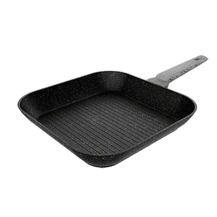 Cecotec Polka Exclusive Grill Wood and Rock Sarten Cuadrada de 28cm - Aluminio Forjado - Teflon Antiadherente - Libre de PFOA - Compatible con Inducci