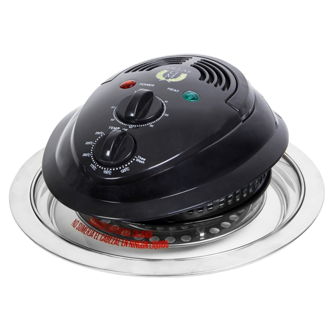 Cecotec Cabezal de Horno para Ollas GM de 6L - Potencia de 700W - Termostato hasta 250°C - Sistema de Aire Caliente - Temporizador 60min - Regulable y 1