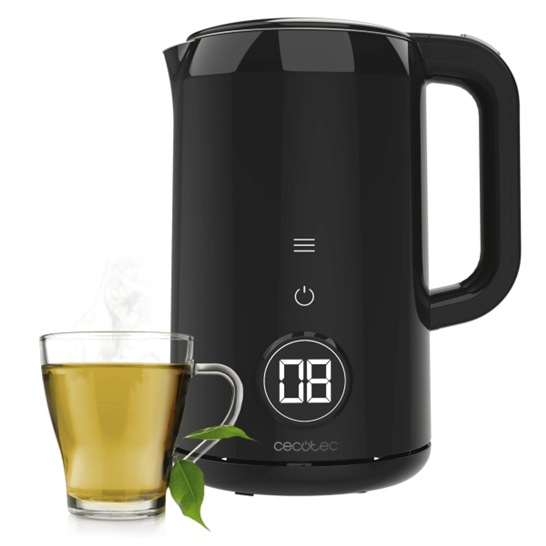 Cecotec Themosense 600 Touch Neo Hervidor de Agua Electrico de 1.7L - 2200W - Tactil - 7 Niveles - Acero Inoxidable - Funcion Mantenimiento de Calor - 1