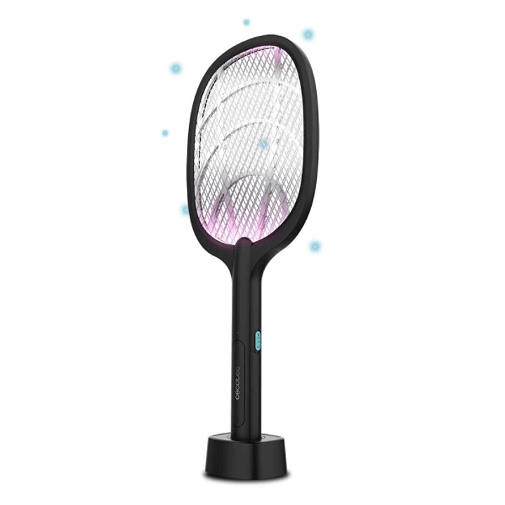 Cecotec ByeFly 1000 Paddle Raqueta Electrica Matamosquitos - Base Convertible en Lampara - Bateria de 1200mAh - Descarga de 3000V - Indicador de Bater 1