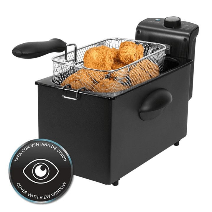 Cecotec CleanFry 3000 Freidora Electrica - Potencia de 2180W - Capacidad 3L - Filtro Incluido - Tapa con Ventana - Acero Inoxidable - Temperatura Regu 1