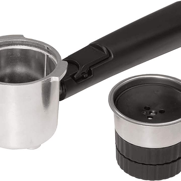 Cecotec Portafiltro Adaptador para Capsulas - Material Resistente - Facil de Limpiar - Color Negro y Plata 1
