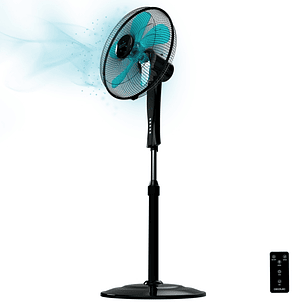 Cecotec EnergySilence 530 Power Connected Ventilador de Pie con 5 Aspas - 50W - Diametro 40cm - Panel LED - 3 Velocidades - Temporizador - Oscilante -