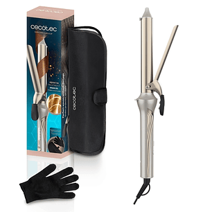 Cecotec SurfCare CurlClip Rizador de 25mm - Rizos Definidos y Uniformes - Diametro de 25mm para Volumen - Temperatura Ajustable hasta 200°C - Incluye 