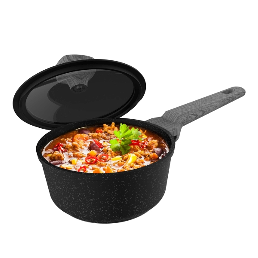 Cecotec Polka Exclusive Cazo de Aluminio Fundido de 16cm de Diametro - Capacidad de 1.4L - Revestimiento Antiadherente - Compatible con Induccion - Ap 1