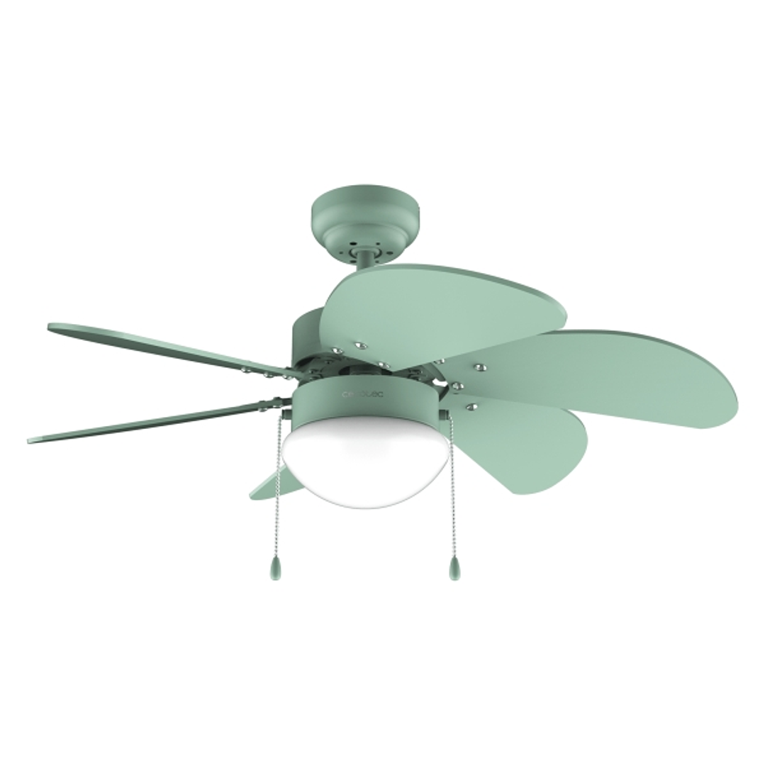 Cecotec EnergySilence Aero 3600 Vision Full Green Ventilador de Techo con 6 Aspas y Lampara Integrada - 50W - Diametro de 36
