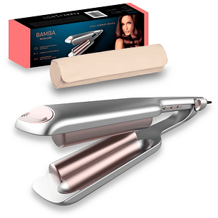 Cecotec Bamba RitualCare 2000 Summer Waves Plancha de Pelo para Ondas - Temperatura Regulable - Funcion Ionizadora - Punta Fria - Cable 360º de 1.8m -