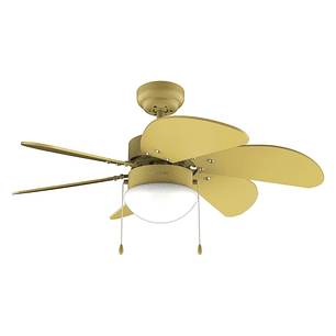 Cecotec EnergySilence Aero 3600 Vision Full Yellow Ventilador de Techo con 6 Aspas y Lampara Integrada - 50W - Diametro de 36