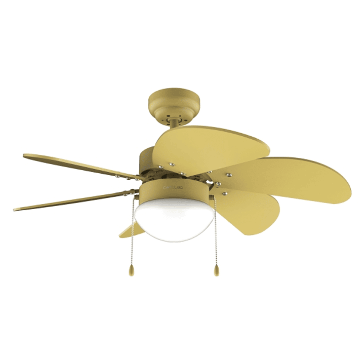 Cecotec EnergySilence Aero 3600 Vision Full Yellow Ventilador de Techo con 6 Aspas y Lampara Integrada - 50W - Diametro de 36