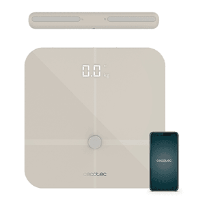 Cecotec Surface Precision 10600 Smart Healthy Pro Bascula Corporal hasta 180kg - Bluetooth - Extraplano - 15 Parametros - Cinta Metrica - Alta Precisi