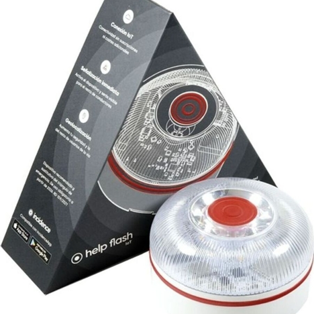 Help Flash IoT Baliza de Señalizacion de Emergencia V16 Conectada con DGT - Proteccion IP54 - Datos hasta Enero 2038 1