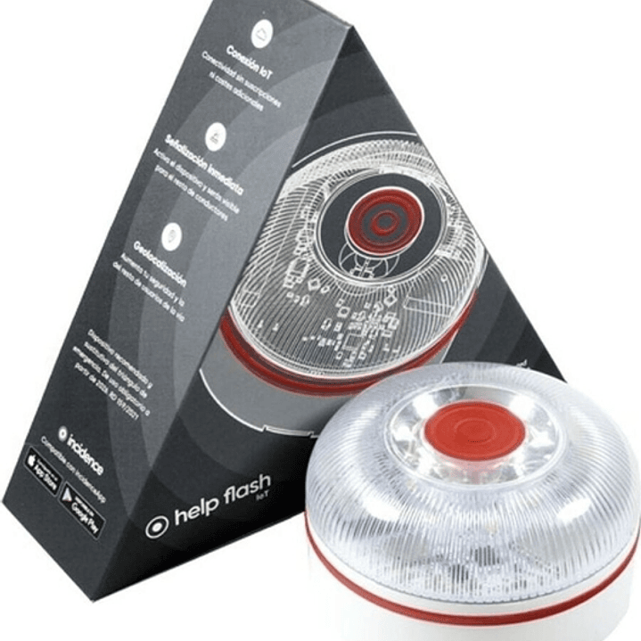 Help Flash IoT Baliza de Señalizacion de Emergencia V16 Conectada con DGT - Proteccion IP54 - Datos hasta Enero 2038 1