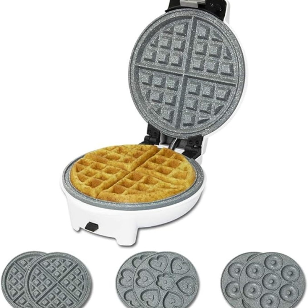 Cecotec Fun Gofrestone 3In1 Gofrera - Potencia de 700W - Placas Intercambiables - Revestimiento Antiadherente - Indicador Luminoso - Proteccion Sobrec 1