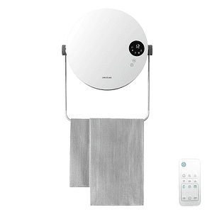Cecotec ReadyWarm 2000 Round Calefactor Ceramico de Pared - Potencia de 2000W - Control Remoto Incluido - Ajuste de Temperatura - Temporizador de 12h 