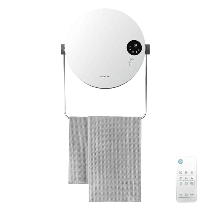 Cecotec ReadyWarm 2000 Round Calefactor Ceramico de Pared - Potencia de 2000W - Control Remoto Incluido - Ajuste de Temperatura - Temporizador de 12h  1