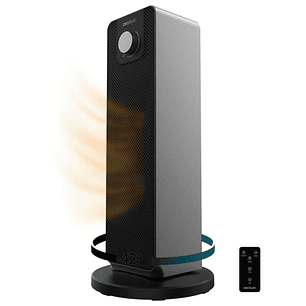 Cecotec ReadyWarm 2000 Max Ceramic Rotate Calefactor Ceramico de Pie - Potencia de 2000W - Oscilante - 3 Modos de Calor - Termostato Regulable - Segur