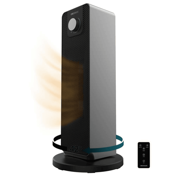 Cecotec ReadyWarm 2000 Max Ceramic Rotate Calefactor Ceramico de Pie - Potencia de 2000W - Oscilante - 3 Modos de Calor - Termostato Regulable - Segur 1