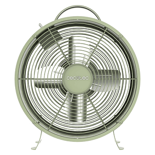 Cecotec EnergySilence 400 RetroDesk Ventilador de Sobremesa con 4 Aspas - 25W - Diametro de 20cm - 2 Velocidades - Uso Sencillo e Intuitivo - Base Seg