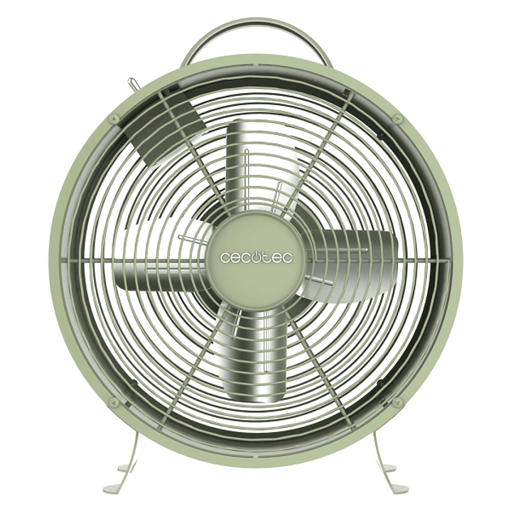 Cecotec EnergySilence 400 RetroDesk Ventilador de Sobremesa con 4 Aspas - 25W - Diametro de 20cm - 2 Velocidades - Uso Sencillo e Intuitivo - Base Seg 1