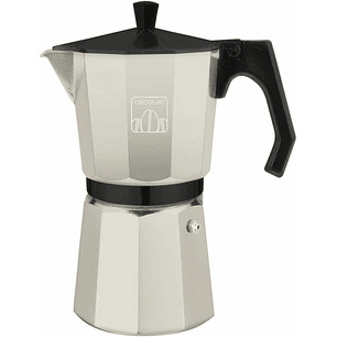 Cecotec Mokclassic 600 Cafetera Italiana para 6 Tazas de Acero Fundido - Capacidad de 300ml - Cierre Hermetico con Junta de Silicona - Todo Tipo de Co