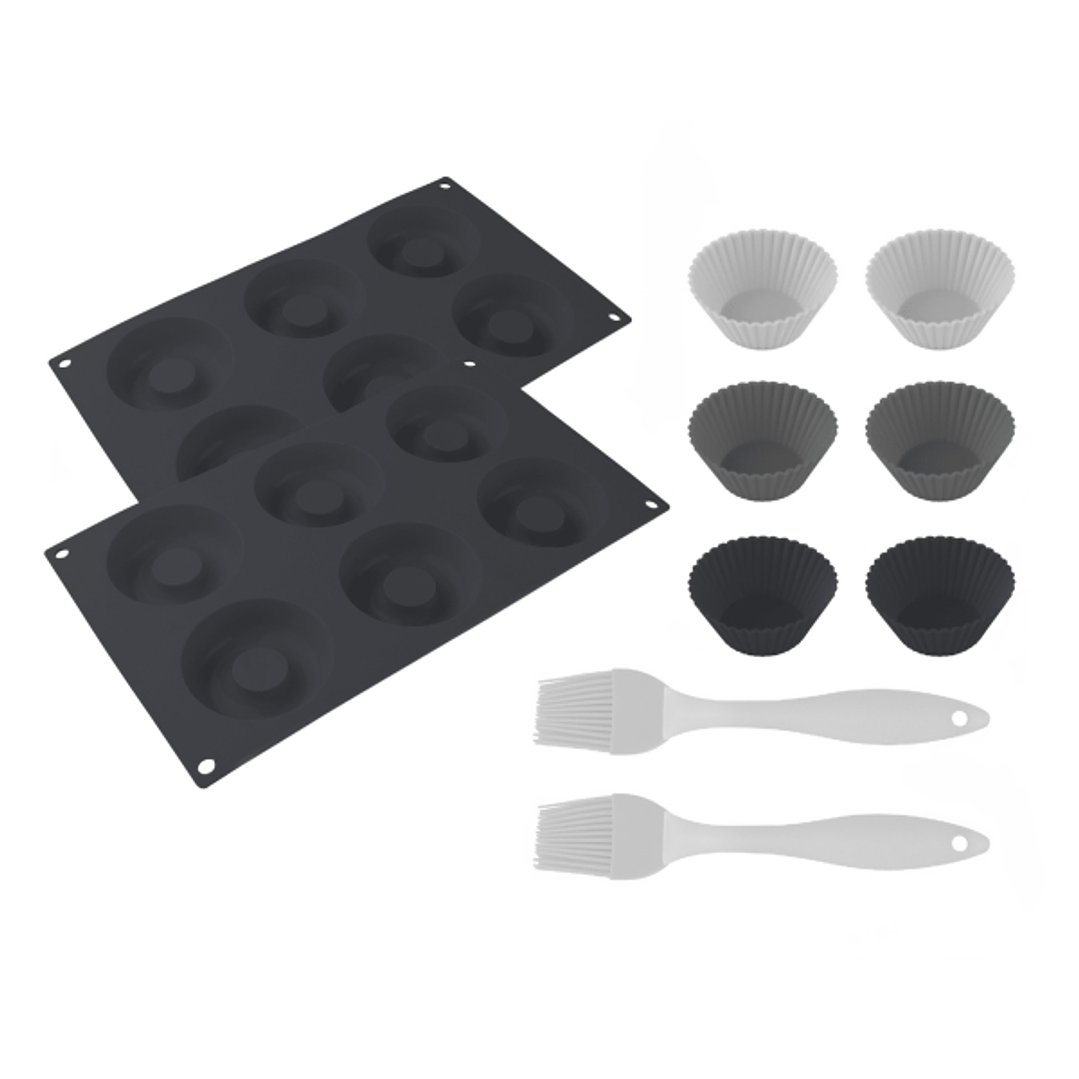 Cecotec Cecofry SweetBake XL Pack de Moldes para Donas y Magdalenas - Compatible con Freidoras de 9 a 11L - Libre de BPA - Superficie Antiadherente -  1
