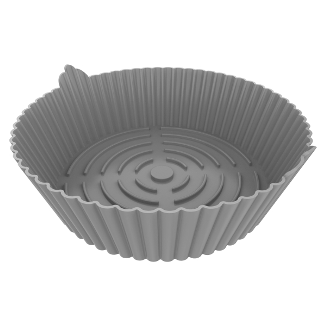 Cecotec Cecofry Bucket Pack de 3 Moldes Circulares para Freidoras de 5 a 8L - Silicona de Alta Calidad - Apto para Microondas y Horno - Libre de BPA - 1