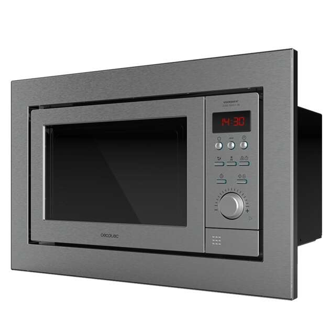 Cecotec GrandHeat 2350 Built-In Steel Microondas Encastrable con Grill 25L 900W - Temporizador hasta 90min - 10 Funciones Preconfiguradas 1