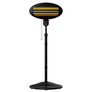 Cecotec Ready Warm 8100 Power Quartz Calefactor de Exterior 2000W - Calefactor Halogeno de Cuarzo - Colocacion en Pared o de Pie - IPX4 - 3 Niveles de